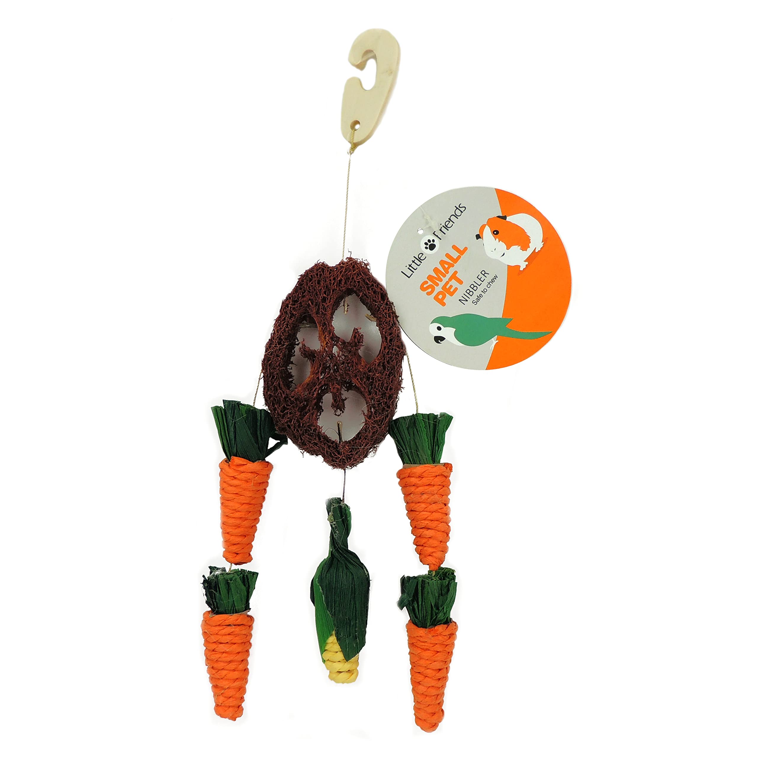 CLASSIC Little Friends Carrot & Corn Loofah Nibbler Hanger - 340mm