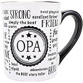 Cottage Creek Mugs - 16oz. Large Ceramic Opa Coffee Cup - Ideal Stoneware Mug for Kitchen, Office & Home Decor - Mens Gifts for Men, Grandpa, Dad, Grandparents