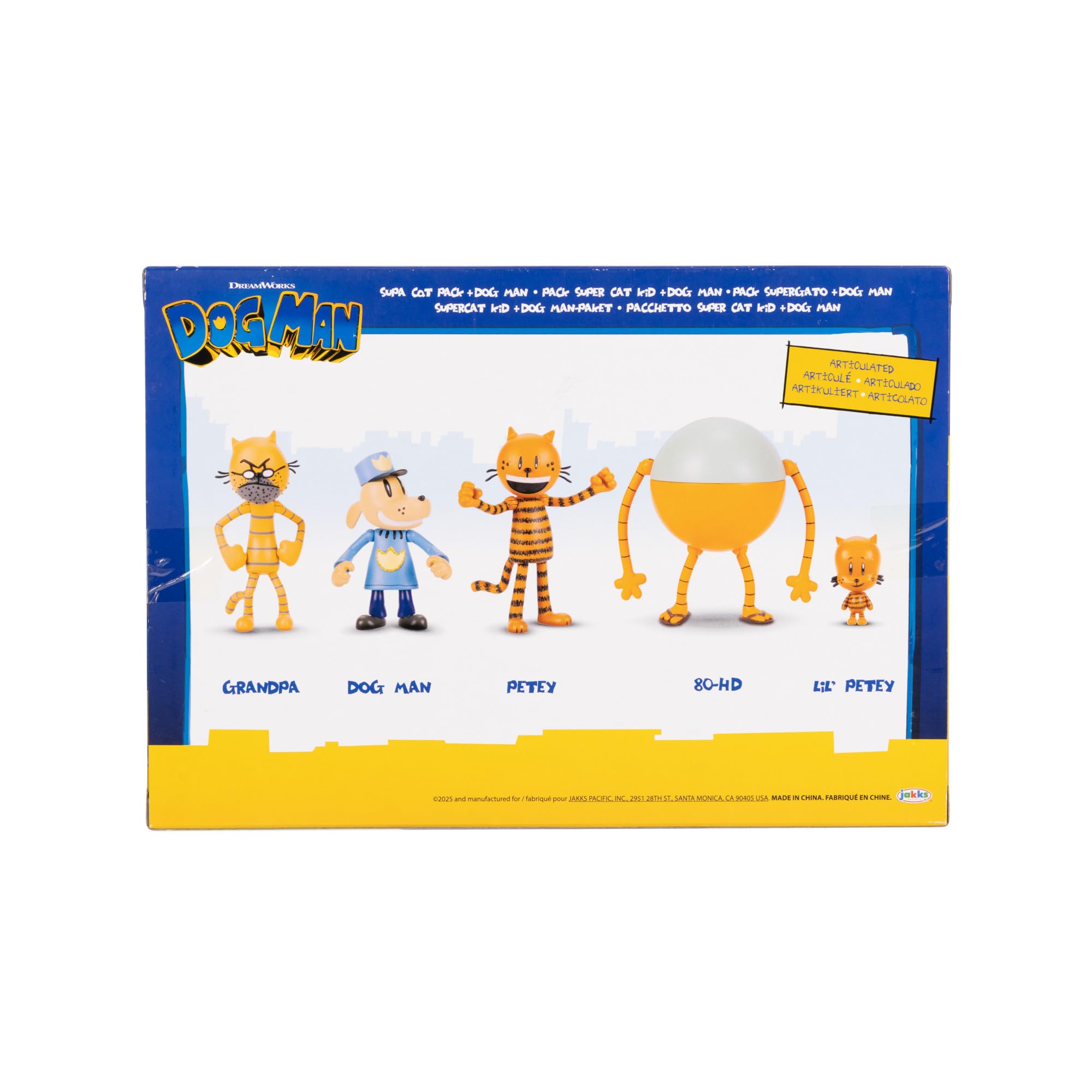 Dog Man Movie Action Figures Multipack Set, Includes 2.5 Inch Scale Figures - Inspired by The Movie Toys from Jakks Pacific's Wave #2, Includes, Lil Petey, Petey, Grandpa, and 80-HD!