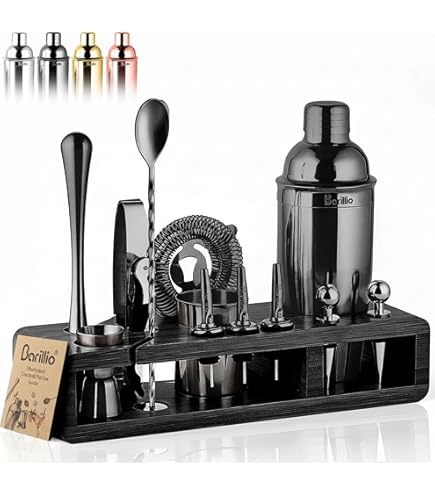 Amazon.com: Houdini Noir 5 Piece Bar Tool Set - Stainless Steel