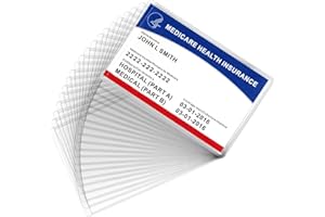 MaxGear New Medicare Card Holder Protector Sleeves, 12 Mil Clear PVC Water Resistant Medicare Card Protectors Sleeves for SSN, Credit and Business Cards, Social Security Cards Protector, 6 Pack