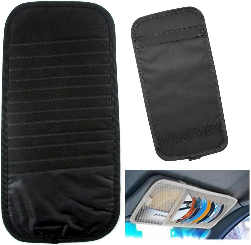 12 CD Car Sun Visor Storage Disc Capacity DVD Holder Black Pocket Case Organizer