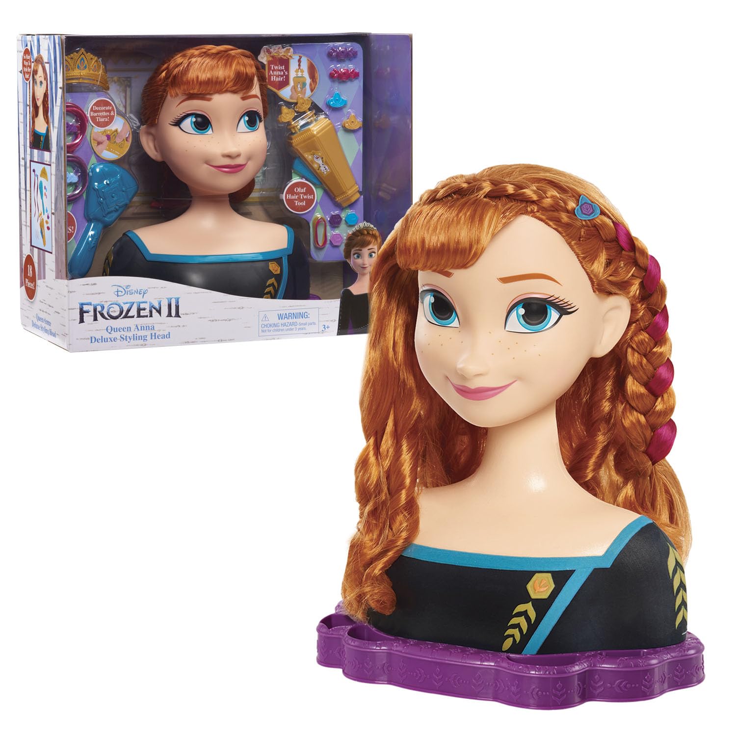 JP Disney Styling FRND7000 Frozen 2 Deluxe Anna Styling Head