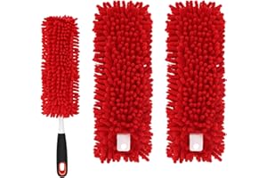 Yicotira Reusable Microfiber Duster Refills Compatible with OXO & for MR.SIGA Duster - Washable Dusters Refill for OXO Good Grips Extendable Duster for Cleaning, 4 Pack (Handle is Not Included)