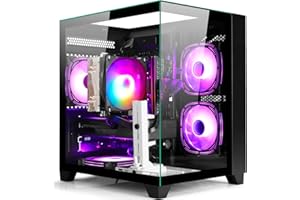 LXZ Gaming PC Desktop AMD Ryzen 7 8700F | AMD Radeon RX 7650GRE 8GB | 32GB DDR5 RAM | 1TB SSD | High-End Tower Computer(Black)