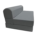 D&D Futon Furniture Gray Sleeper Chair Folding