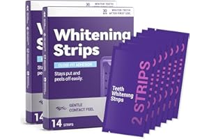 2 Box Purple Whitening Strips, Purple Teeth Whitening Strips, Removes Surface Stains, Effective Natural Shine, Enamel Safe, P
