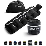 ZTTENLLY Adjustable Ankle Weights 1 To 2/5/10/20 LBS Pair with Carry Bag - Breathable Fabrics, Reflective Trim - Strength Tra