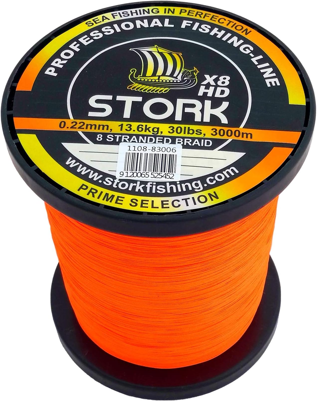 Stork HDx8, 8-ply braided premium fishing line, 3000 m