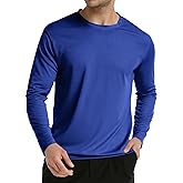 Long Sleeve Rash Guard for Men: Dri Fit Sun Protection UPF 50+ Uv Cooling Moisture Wicking T-Shirt for Workout