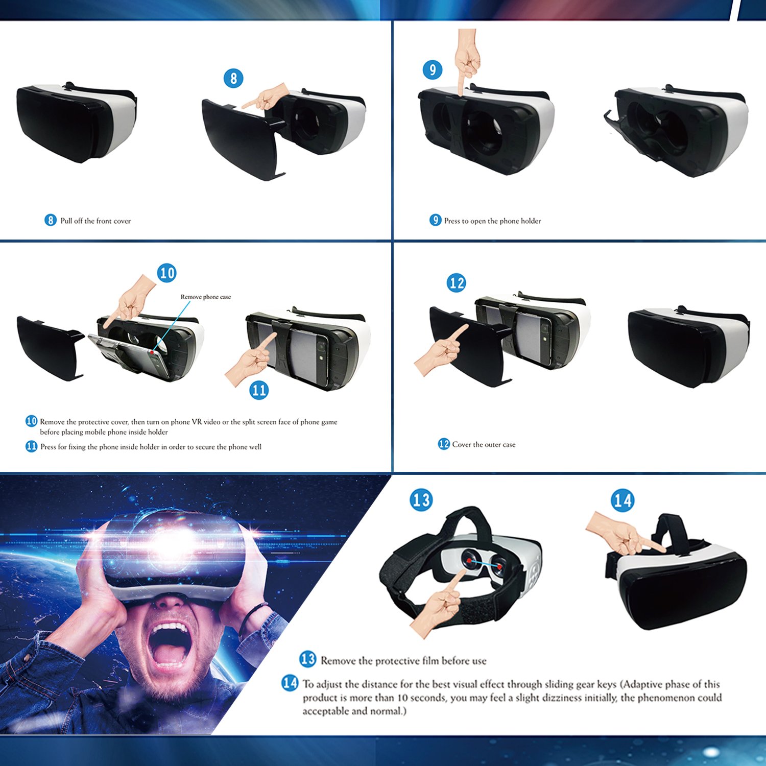 Buy Tech Gear 3D VR Viewer, for Virtual Reality, VR Box, with Bluetooth for iPhone and Android