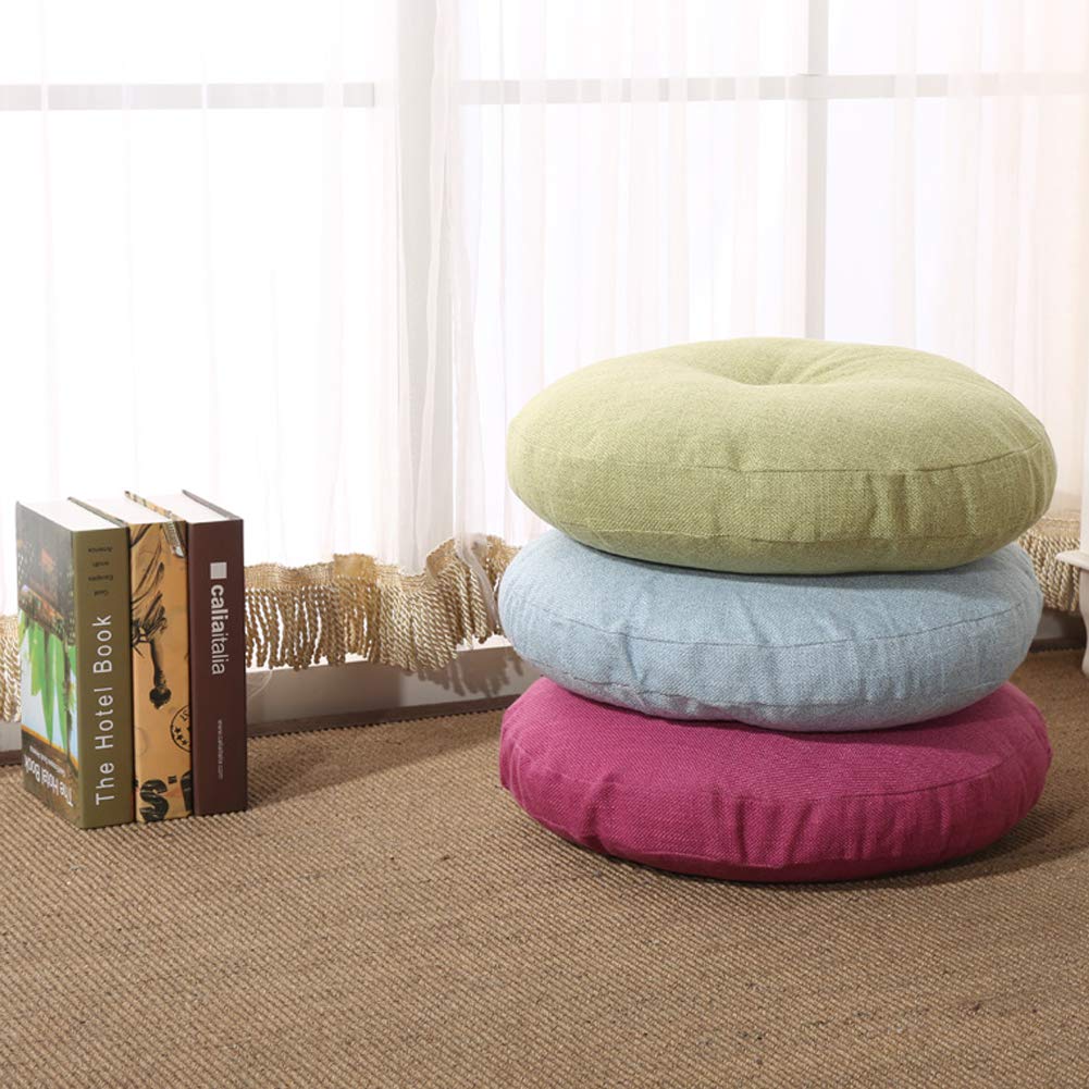 Floor Pillows Cushions Aowufan Solid Color Linen Round Floor
