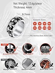 FaithHeart Gothic Ring Stainless Steel Vintage