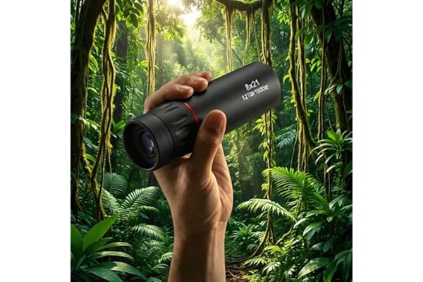 8x21 HD Monocular Telescope Optical, Clear Vision Pocket Scope & High Power, Mini Monoculars for Men Women, Outdoor Gear for Camping, Hunting, Sports, Travel