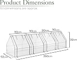 Christow Large Grow Tunnel Cloche Garden Polytunnel Greenhouse 3.6m view 7