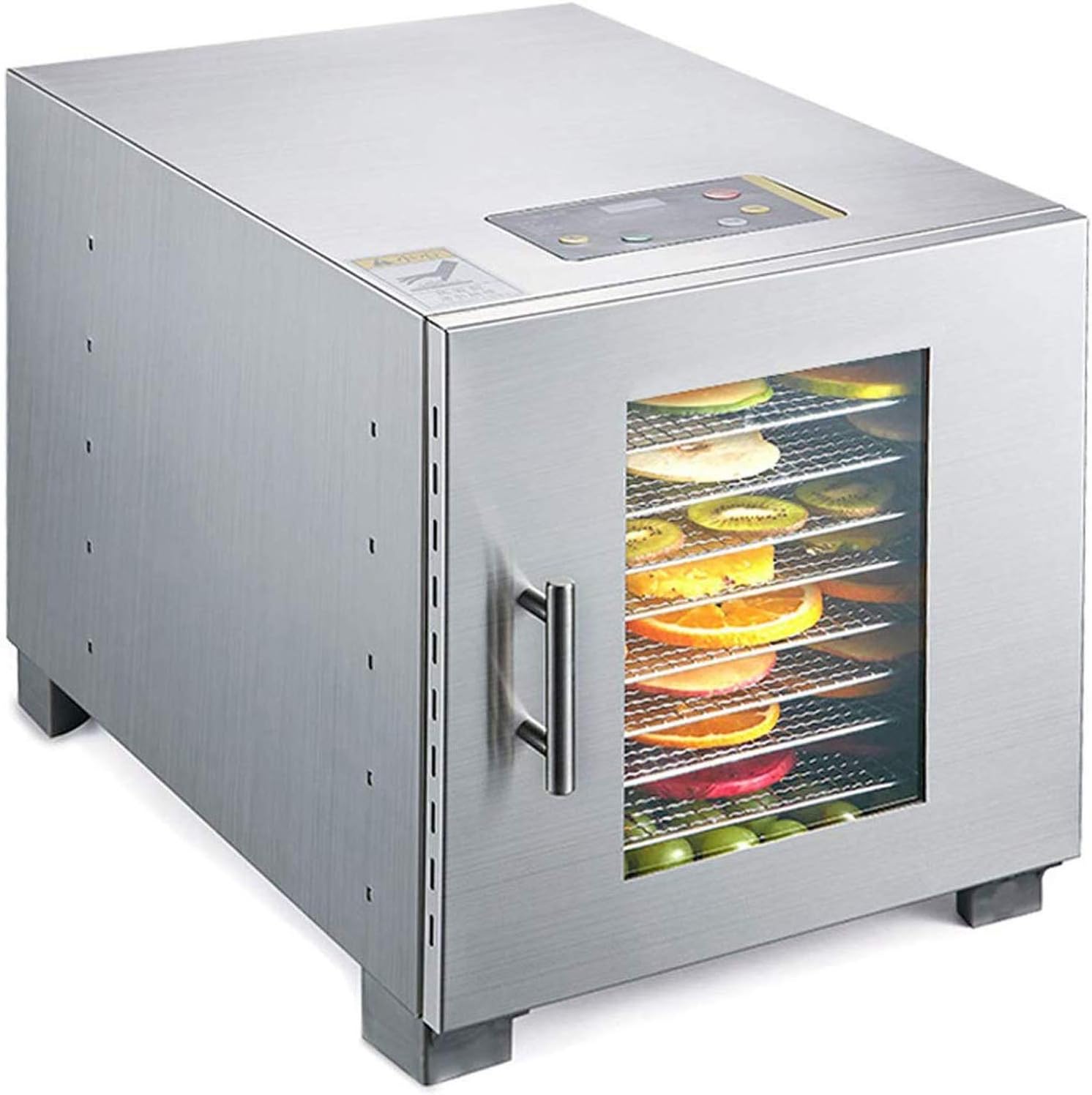 XSWZAQ Commercial Food Dehydrator Machine | Easy Setup, Digital Adjustable Timer and Temperature Control | Dryer for Jerky, Herb, Meat, Beef, Fruit and To Dry Vegetables | Over Heat Protection | 10 St