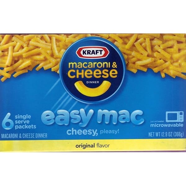 KRAFT EASY MAC ORIGINAL MACARONI & CHEESE DINNER (PACK OF 6)