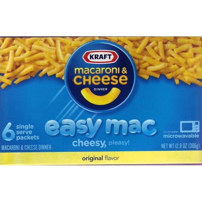 KRAFT EASY MAC MACARONI & CHEESE DINNER EASY MAC Original 6packets
