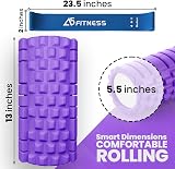A5 Fitness Purple Foam Roller with 3 Resistance Bands - Lightweight Muscle view 3