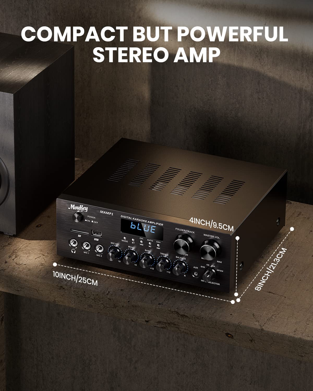 Moukey Home Audio Amplifier Stereo Receivers with Bluetooth 5.0, 220W 2