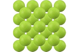 Junkin 24 Pcs Foam Golf Practice Balls Realistic Feel and Flight Training Sport Balls Elastic Soft Foam Golf Balls for Indoor or Outdoor Backyard Training