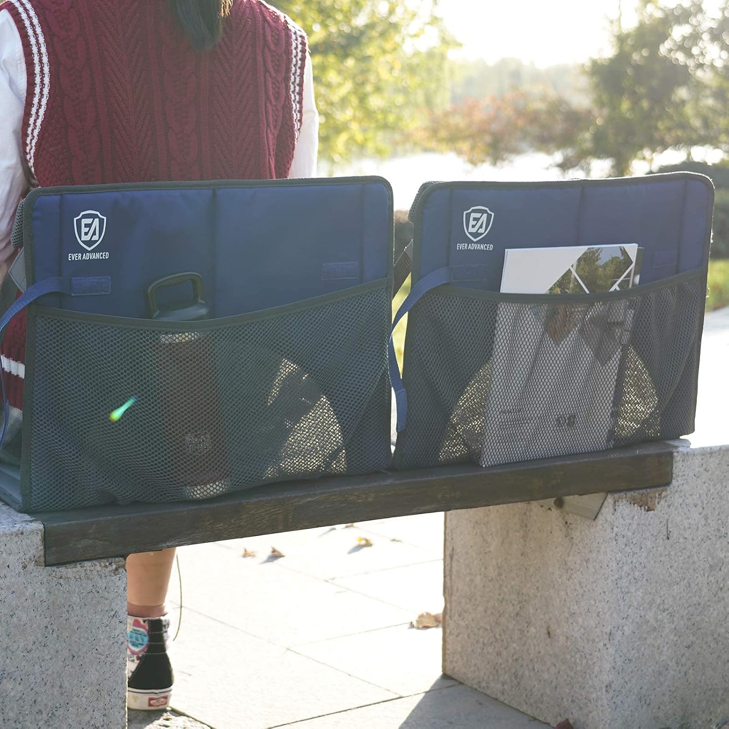 EVER ADVANCED Folding Stadium Seat Cushion Lightweight Stadium Seats for Bleachers and Camp Outdoor : Sports & Outdoors