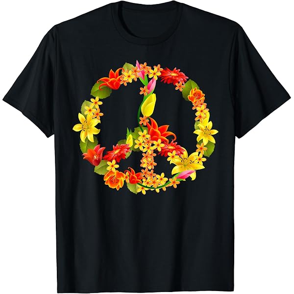 Peace Love Hippiness Women's Graphic T-Shirt - Colorful Flower & Car Design, Short Sleeve Loose Fit Tee (Purple, XX-Large) - View #5