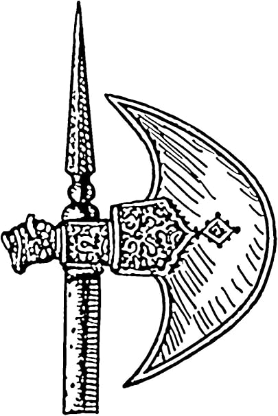 Ascia Vichinga Disegno Disegnato A Mano Adesivi A Muro Mediaeval Asse Arma Myloview It