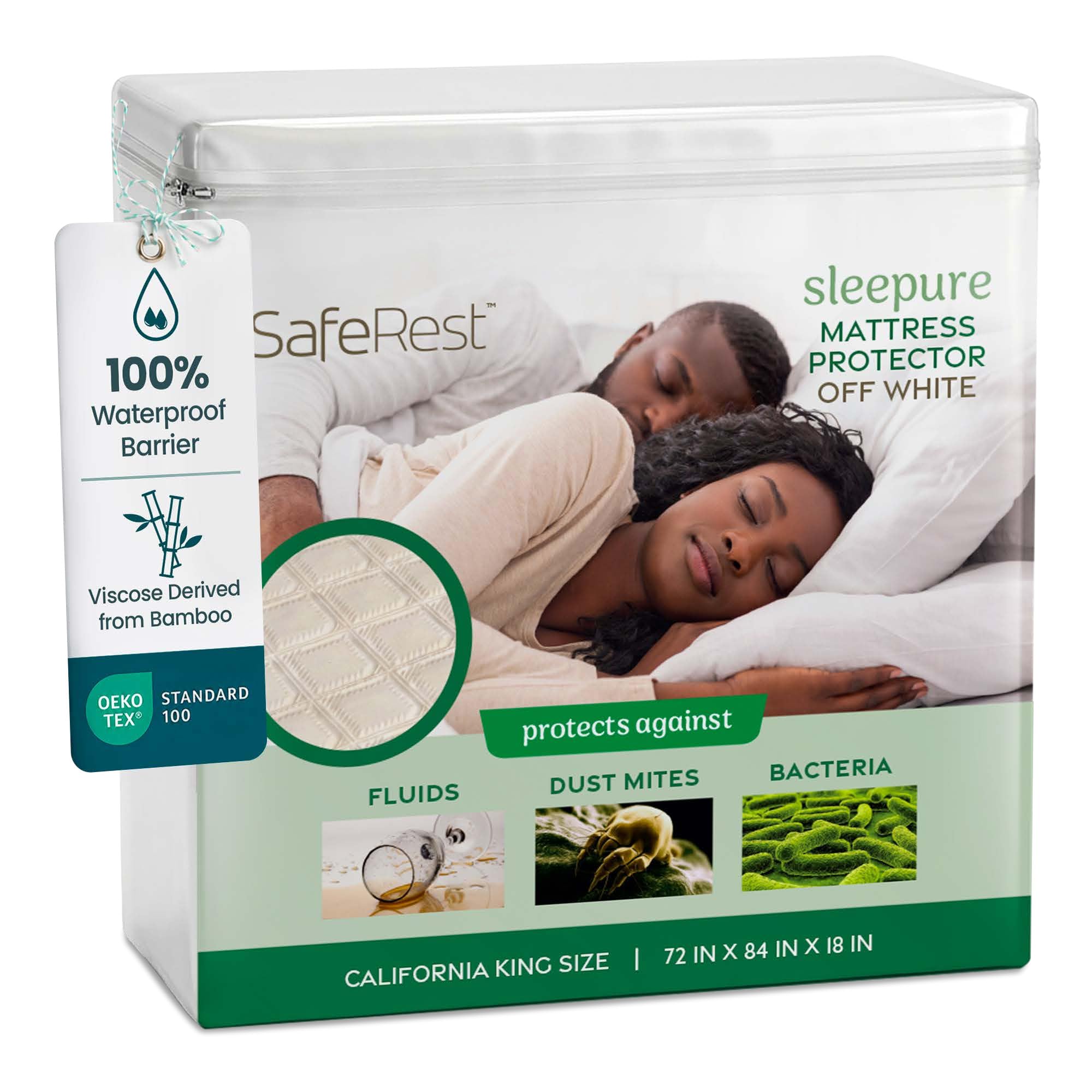 SafeRest Waterproof California King Size Mattress Protector