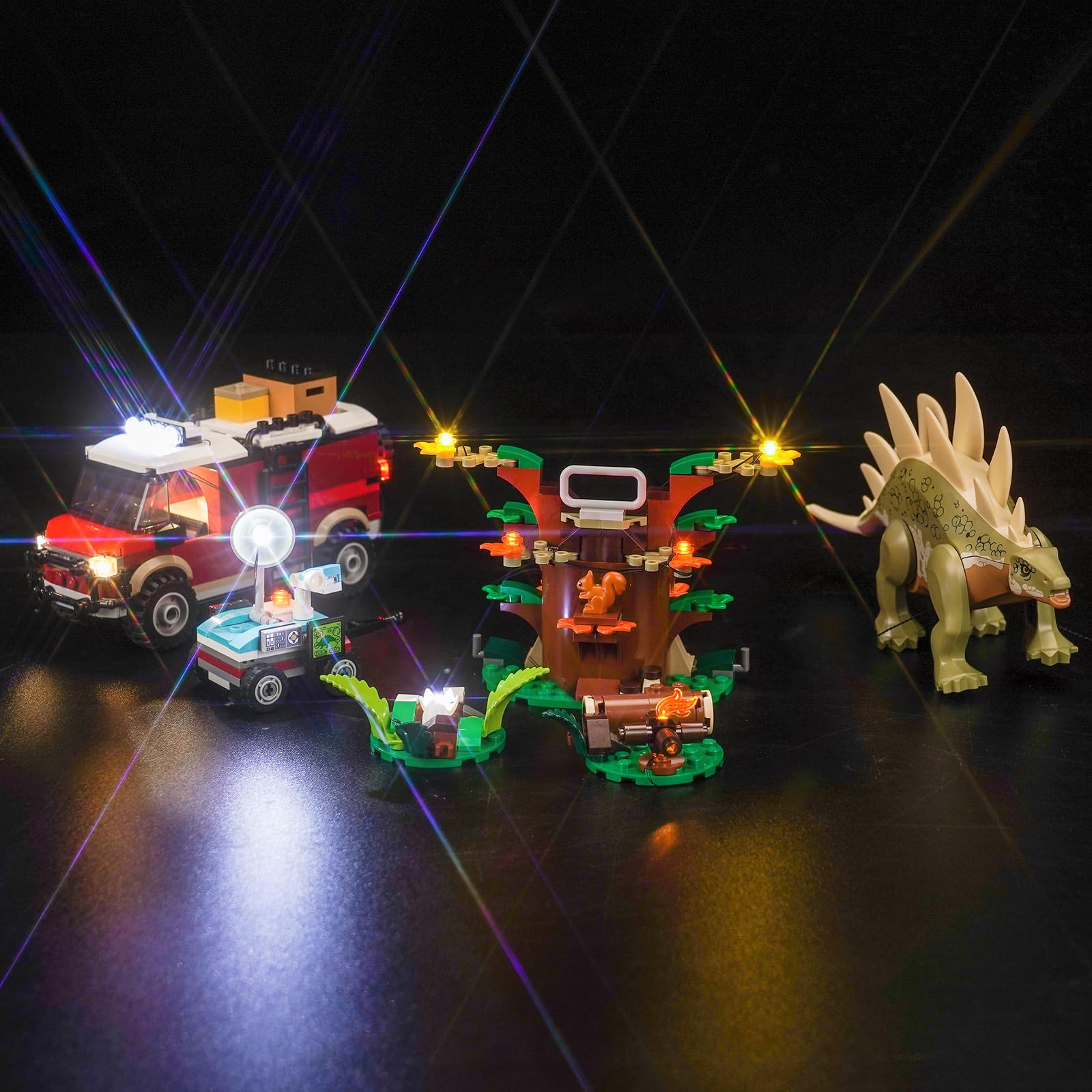 Light Kit for Lego Dinosaur Missions: Stegosaurus Discovery, Lighting Set for Lego 76965 The Badlands Mineshaft Set - Not Include Models, Just Light Kit — image 1