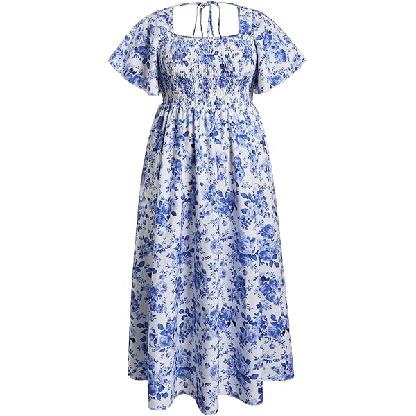 knee length dresses for ladies Final Sale Plus Size Faux Wrap Dress in Fuchsia Floral Print main image 1