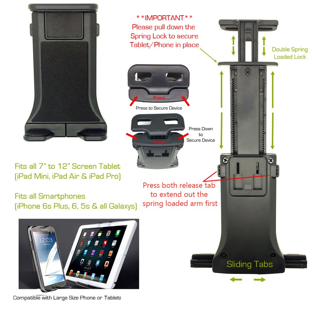 ChargerCity Premium Center Extension Car Seat Headrest Mount w