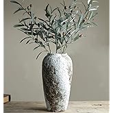 YSNCIDAN Rustic Ceramic Flower Large Vase, Vintage Floor Tall Vase Farmhouse Decor for Living Room Entryway Table Centerpieces, Kitchen, Wedding, Gifts