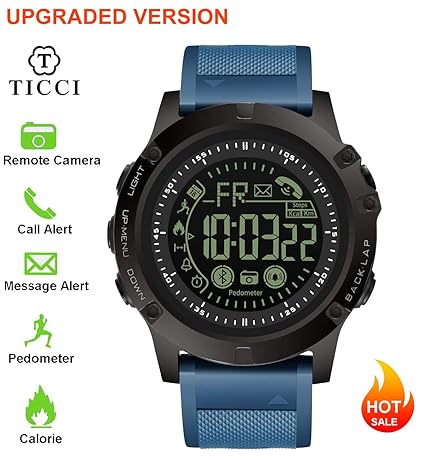 Upgraded T3 Electronic Fitness Tracker Digital Sports Bluetooth Smart Watch Waterproof Pedometer Remote Camera Incoming Call or Message Notification ...