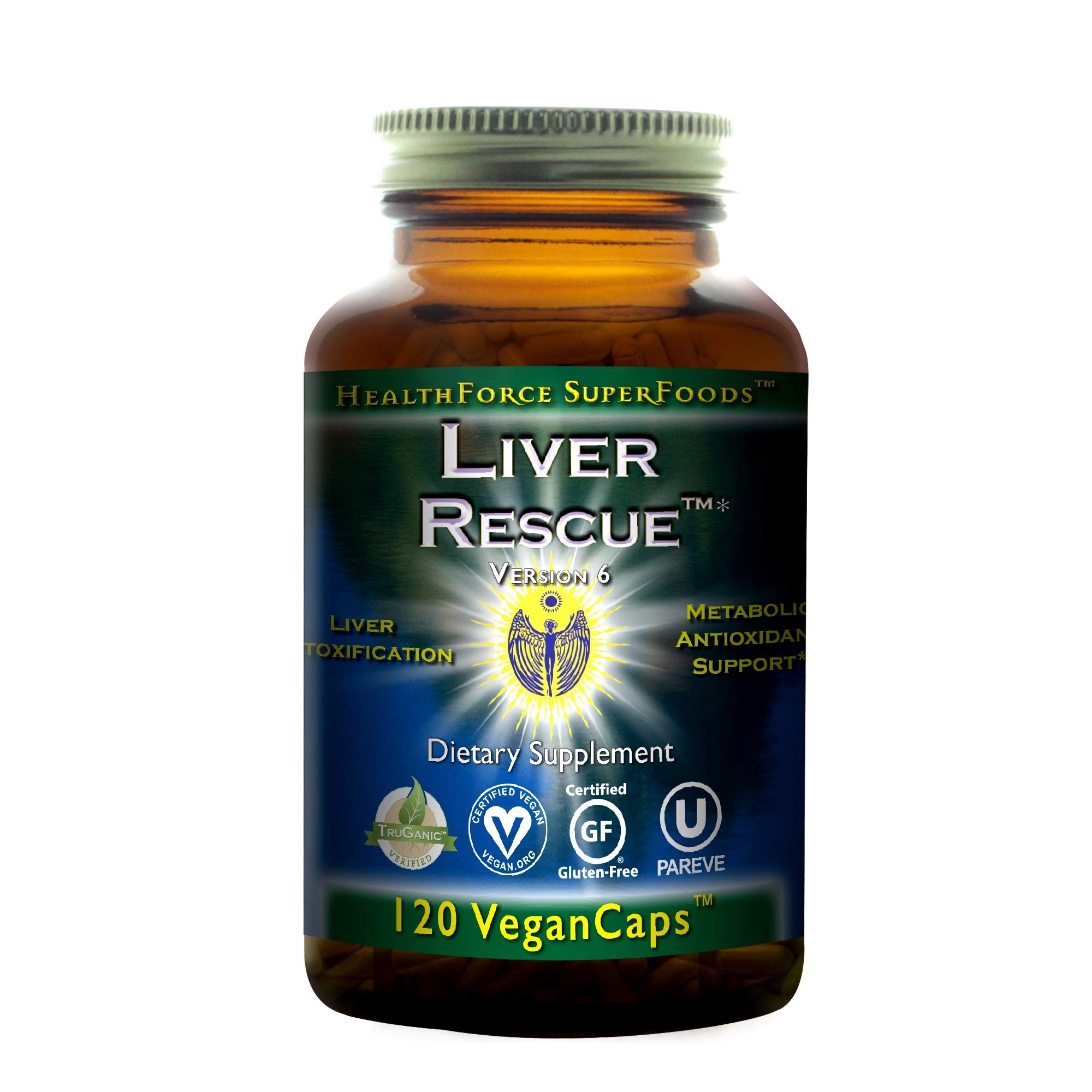 HealthForce SuperFoods Liver Rescue 120 Vegan Capsules All Natural