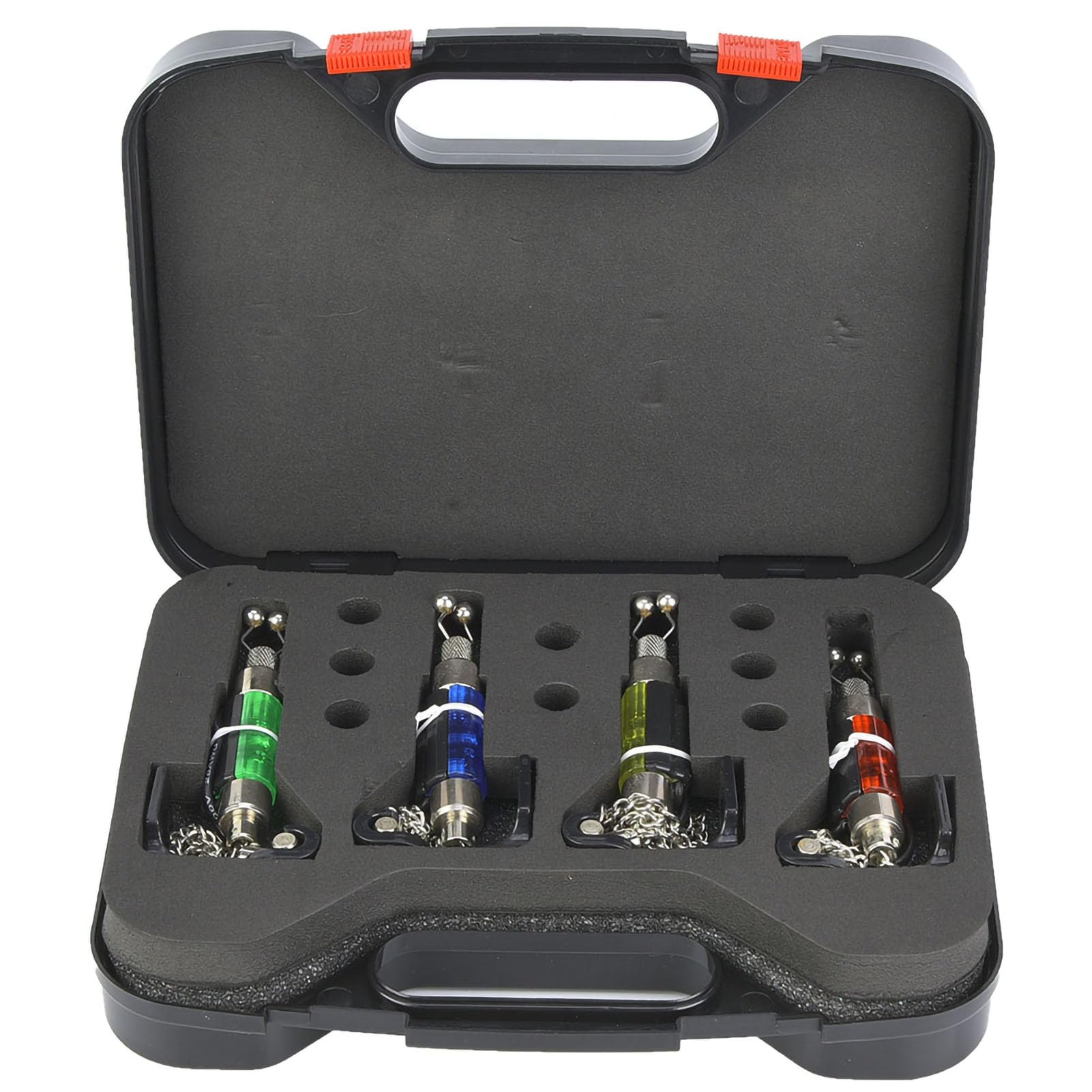 JTLB Fishing Illuminated Bobbins Carp Fishing 22×17×6 4 Pcs Outdoor Portable Fishing Rod Illuminated Fish Bite Indicator Swingers