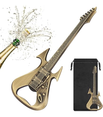 Abridor De Botellas De Cerveza De Guitarra, Abridor De Botellas Con Imán Para Nevera Para Hombres