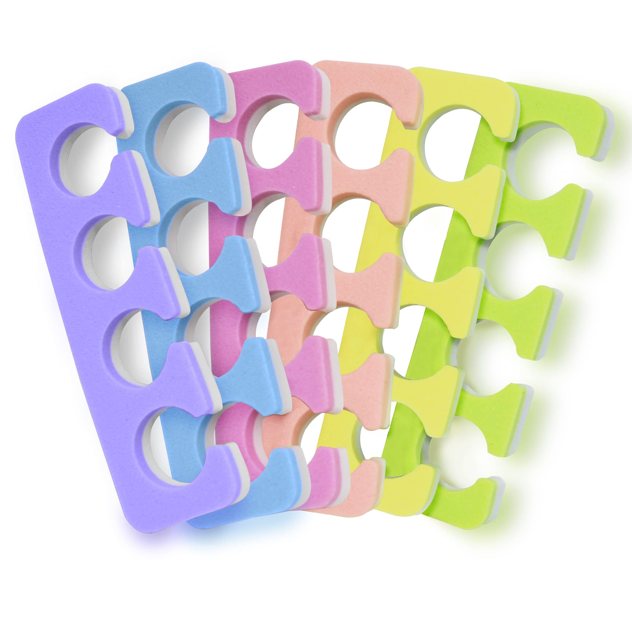 Photo 1 of Toe Separators Set - 24 Pieces Premium Pedicure Tool Kit Super Soft & Durable Two Tone ZMOI