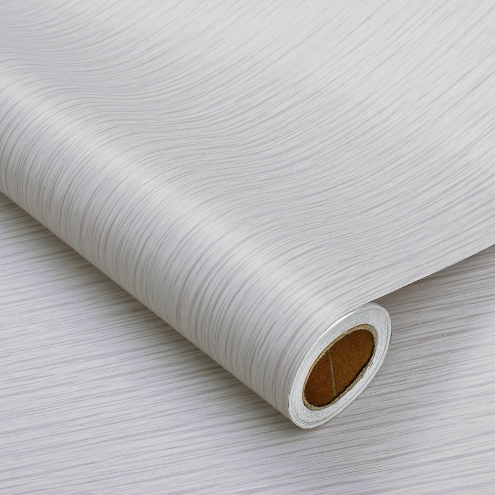 Photo 1 of Heroad Peel and Stick Wallpaper Wood Contact Paper Wood Wallpaper Light Grey Wood Grain Contact Paper Thicken Textured for Cabinets and Drawers Countertops Waterproof Self Adhesive Vinyl 17.5" x 197"