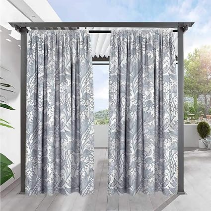 Amazon Com Marilds Doodle Outdoor Blackout Curtains Vintage