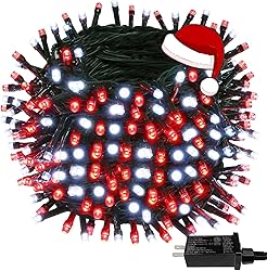95FT 240 LED Red And White Christmas String Lights