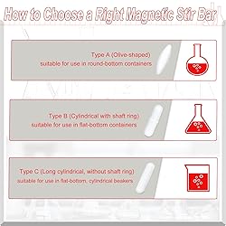 8PCS PTFE Magnetic Stir Bar Set for Magnetic