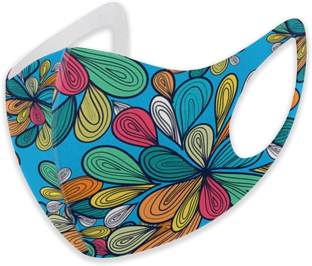 Anti-Dust Mouth Mask Elemental Flowers Reusable Anti Pollution Mask Cotton Face Mask Breathable for Cycling Camping Travel Unisex