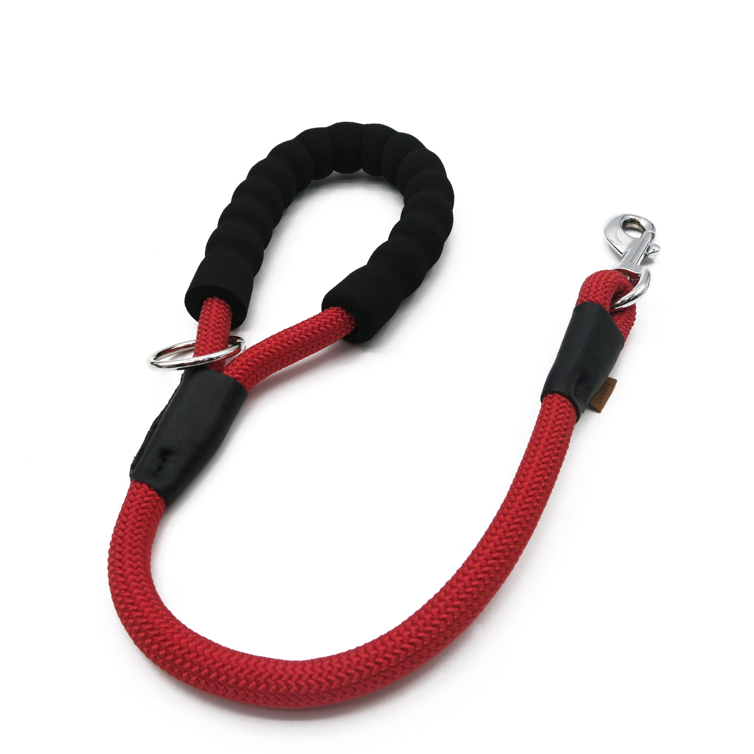 Aiminto Dog Leash, Braided Rope Traction – Walking Training Lead for Medium/Large Dogs ((1/2") - 2FT, Red)
