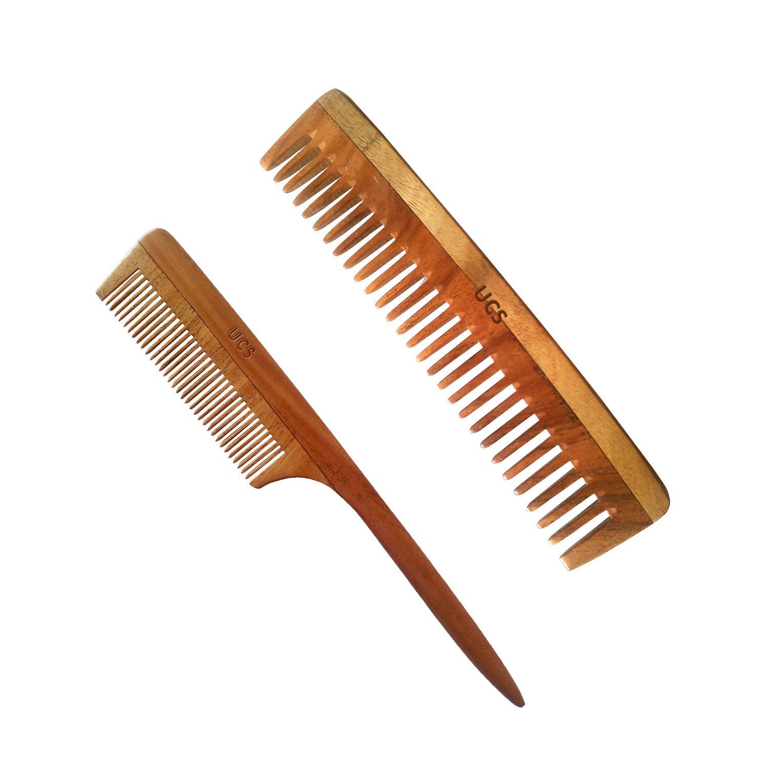 Amazon Com Ucs Neem Wood Hair Combs For Thick Curly Hair Set