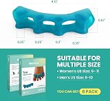 Welnove 8 Pack Toe Separators Bunion Corrector for Women Men Blue view 6