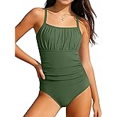 Dearnow Girls One Piece Swimsuits Summer Stretchy Bathing Suit,Adjustable Shoulder Strap Swim Suits Swimwear for Pool Beach