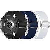 BandRain 3 Pack Elastic Bands Compatible with Galaxy Watch 8 Band 40mm 44mm/Samsung Galaxy Watch 8 Classic 46mm, Stretchy Nylon Solo Loop Sport Strap Wristband for Samsung Watch 8 Band Women Men