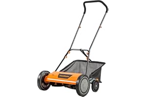 LawnMaster LMRM1801 Push Reel Lawn Mower 18-Inch 5-Blade