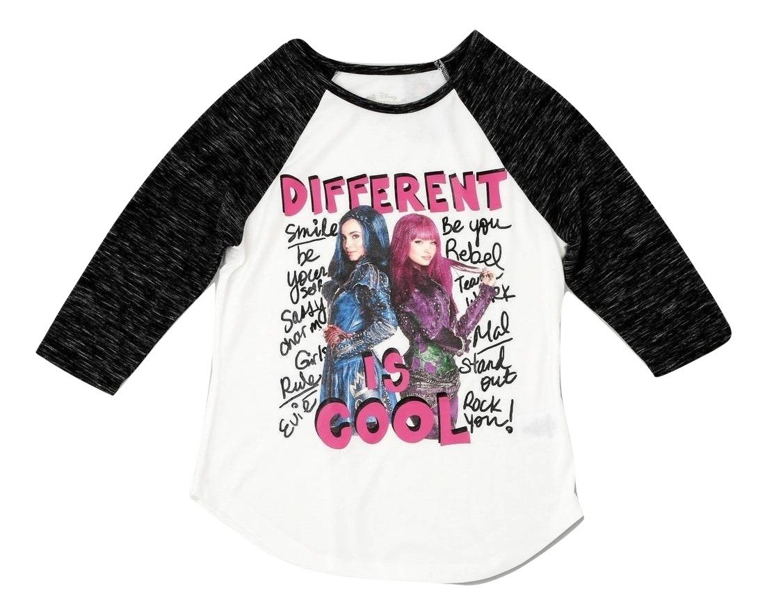 Disney Descendants Mal And Evie Raglan Sleeve Shirt Desertcart
